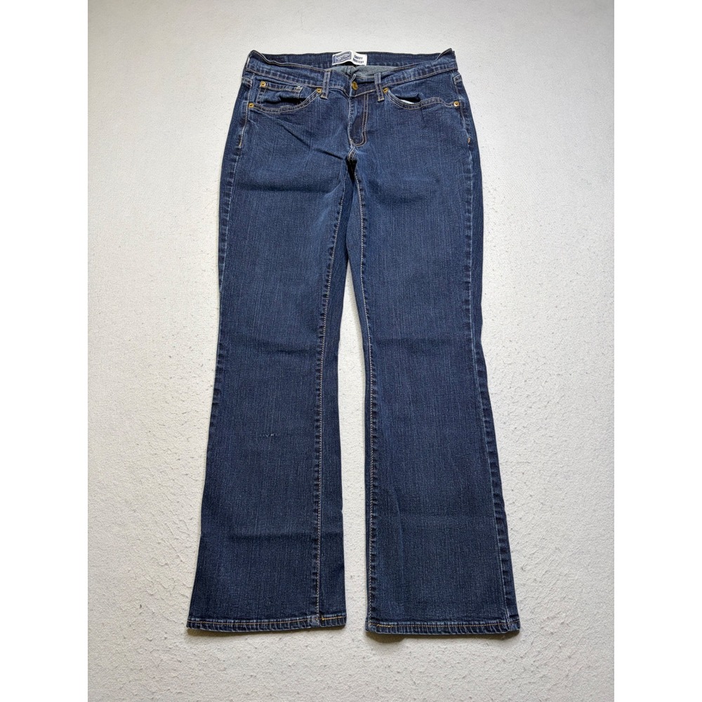 Signature by Levi‎ Strauss Jeans Womens 10 S Dark Blue Curvy Bootcut Stretch Y2K